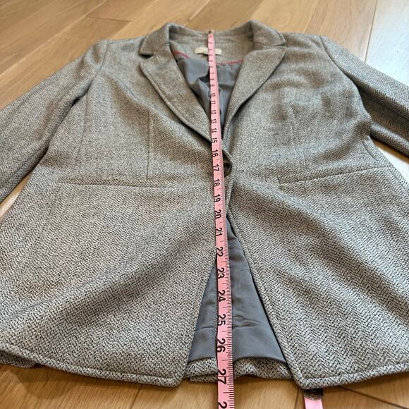 Loft Gray Herringbone Blazer Jacket Women’s Size 6 - Picture 4 of 6